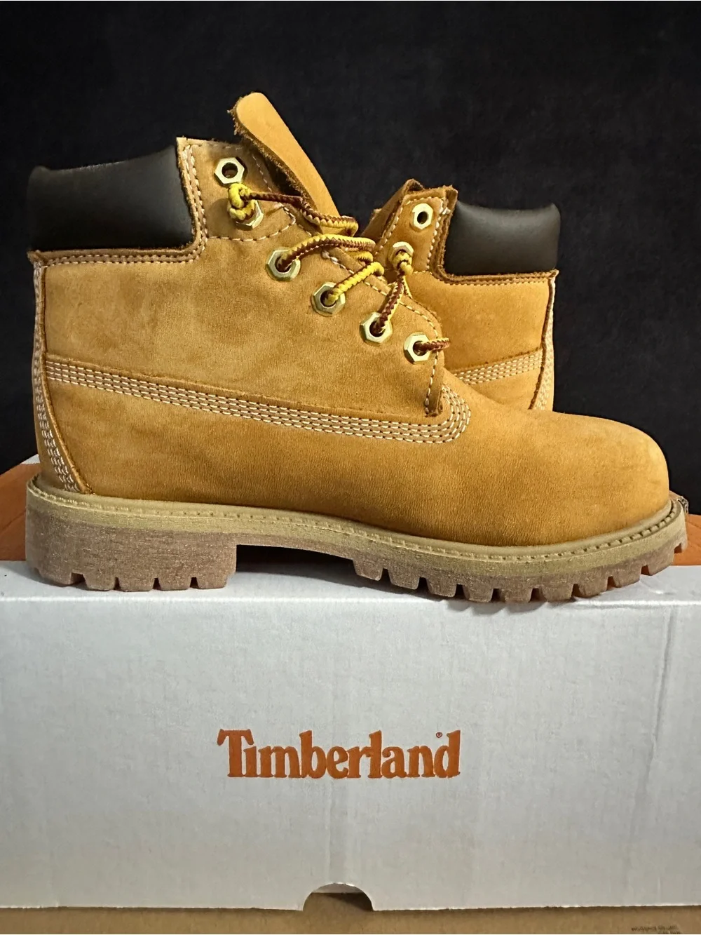 Timberland Wheat Nubuck Work-Ready Boot with Black Collar